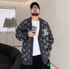 【潮胖穿搭】大碼開衫外套男 大碼男裝胖子針織外套 寬鬆加肥加大碼休閒百搭大尺碼