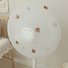 可愛風扇防塵套 小熊/小兔刺繡款, 白色風扇防塵套-小兔款
