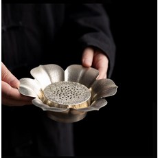 物姿 手工鑄銅蓮花壺承 禪意白銅, 商品主圖, 1個