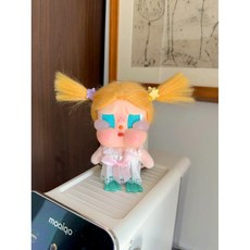팝마트 크라이베이비 휴가 일기 시리즈 인형옷 세트 상의 헤어핀 스커트 바지 펜던트 세트, 핑크 리본 스커트+랜덤 머리핀 한쌍 세트