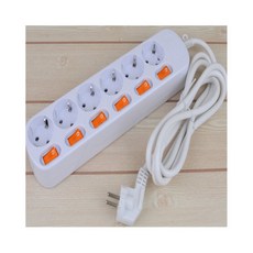 스몽비 롯데 스위치 멀티탭 6구 어뎁터, 1.5M, 1