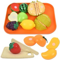 오즈토이 플레이트 썰기 소꿉 주방놀이 두리안 세트 w8015, 혼합색상, 1세트