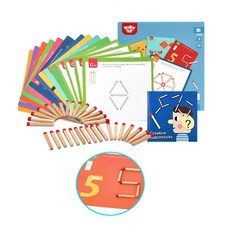 홈스쿨 3세 그림판 자석성냥개비 모양퍼즐 멀티큐브 수배열 교구 자릿수, 1세트, 1인용, 상세페이지참조