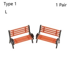 새로운 수지 미니어처 벤치 의자 풍경 공원 의자 인형 공예 다육 식물 분재 인형 집 요정 정원 장식, 22 1L -4.25x2.5x3cm, 1L -4.25x2.5x3cm