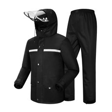 장마 배달 단체복 오토바이 상하의세트 우비 비옷, 블랙, 1세트