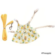 귀여운 토끼 애완 동물 조끼 야외 가죽 끈 옷 가방 모자 하네스 스트랩 드레스 기니피그, 1개