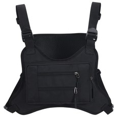 라라티와이 테오르 남성 퀵 배달 바이크 앞가방 낚시 작업 전술 조끼 멀티백, 블랙