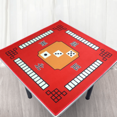 마작판 미끄럼방지 게임카페트 테이블보 소음방지 보드게임판 놀이판 보드게임매트 휴대용, 70x70cm, B타입 레드, 1개