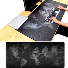 地圖滑鼠墊 90*40cm 加大鍵盤墊 電競滑鼠墊, 1個, 地圖