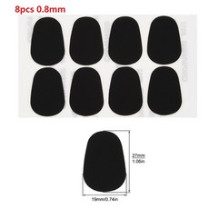 색소폰마우스피스 슬레이드 8 개16 개 표준 0.8mm 알토 테너 색소폰 마우스 피스 쿠션 패드 목관 악기 부품 액세서리, [01] 색소폰마우스피스 8pcs 0.8mm