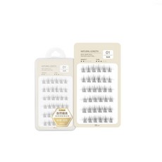 solone免膠式假睫毛任選3件組，自然纖長/纖長豐盈/立體捲翹，贈FC13舒芙蕾海綿, 1盒, 01裸系睫(36株/自然纖長)