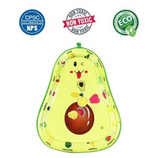 【超繪玩】30絲加厚PVC充氣拍拍水墊 嬰幼兒健身爬行拍拍墊 夏季降溫冰墊坐墊, 綠牛油果拍拍水墊, 1個