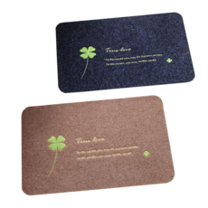 防滑地墊 廚房/浴室/玄關吸水防水腳踏墊 - 四葉草 棕色, 棕色-最低購買數量為 2 件 (包含所有規格), 1個