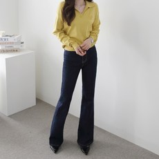 女款R字圖案有領長袖針織衫 n2032