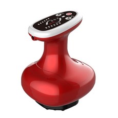 刮痧器 送精油 多檔可調 刮痧儀器 刮痧儀 刮痧神器 可充電 拔罐 走罐 拔罐器 拔罐儀 經絡疏通儀, 紅色, 1個