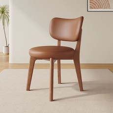 다이땅마켓 손님용의자 인테리어 등받이 간편 보조, 1개, 월넛 진밤색