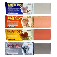 에어드라이 자연건조 점토 카올린 클레이 조소 공예 미술용 색상선택 1kg, 백색, 백색