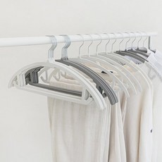 가쯔 매직논슬립 어깨뿔방지 옷걸이 50개, 그레이