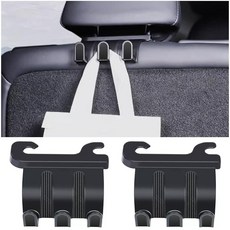 WAYUTO 테슬라 후면 트렁크 후크 2개 헤드레스트 보관 행거 자동차 트렁크 오거나이저 지갑 식료품용 후크 테슬라 모델 Y 뒷좌석용 193124, WAYUTO 테슬라 후면 트렁크 후크 2개, 헤드레스트