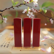 담다도장 개인 인감 도장 아기도장 수제도장 제작 만들기 이름 한글 한문 도장, 1개, 레드석 인감도장