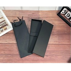 넥타이박스 케이스 상자 예단 고급 스카프 꾸밈비 부모님, 1개, 블랙