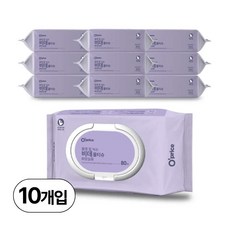 오프라이스 물에 잘 녹는 안심 비데물티슈 (화장실용), 10개, 80매, 60g