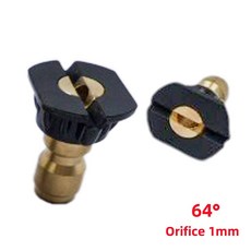 고압 세차 깍지 40 15 2MM 64 선풍기 25 6MM 플러그 오리 모양 인치, 1mm Black-64 Degree, 1개, 1mm Bla 64 Degree