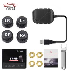 TPMS USB 안드로이드 자동차 타이어 압력 모니터 4개의 외부 센서 116psi 모니터링 경보 시스템 5V 무선 전송, 03) USB external sensor, 1개