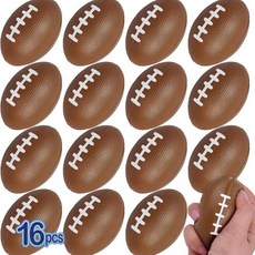 미니 폼 축구공 팩 파티 호의 공 축구 스트레스 볼 벌크 장식, 1개, 1. Brown 16pcs