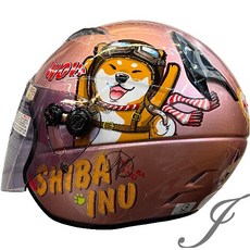 M2R M700 柴犬 亮粉銀 半罩安全帽 全可拆洗, 1個, XS