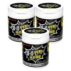 롯데 졸음번쩍껌 제로제로 용기 87g 3개