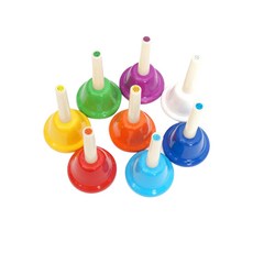 사려니몰 레인보우 8음 핸드벨 터치벨 종악기 세트, 무지개색, 1개