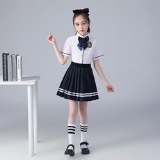 DIU 兒童大合唱演出服中小學生朗誦表演服英倫風校服主持人幼稚園園服