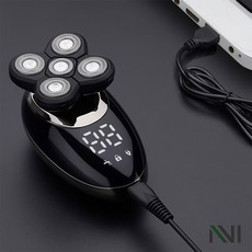 삭발 면도기 여행용 미니 전자 남자 수염 민머리 정리기, 5날, 단품(5헤드 면도기)