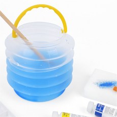 오늘의습관 접이식 미술 물통 미니수채화물통 자바라물통