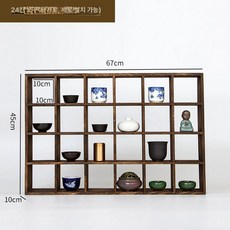 벽부착 찻잔장 진열장 10칸 앤티크 10x10cm 다기장 리필 앤틱 홈카페 장, 10x10x10cm, 24칸