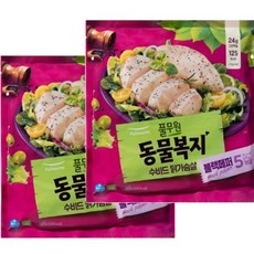 풀무원 동물복지 수비드 닭가슴살(블랙페퍼) 575g 2개