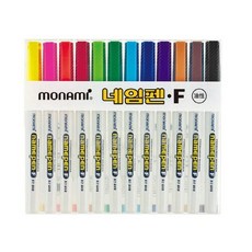 모나미 중간글씨용 네임펜 세트, 혼합색상, 1세트