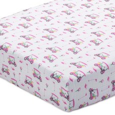 LollyBanks Fitted Crib Sheets 2 Pack Soft and Breathable 100% Cotton Muslin Crib Sheets Neutral, Little Miss Birdie