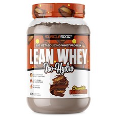 MUSCLESPORT Lean Whey 分離水解乳清 巧克力花生醬, 1個, 910g