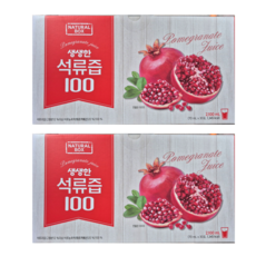 내추럴박스 생생한 석류즙 100, 2박스, 2.1L