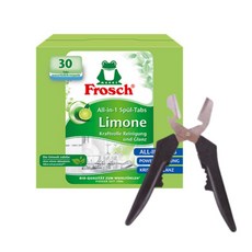 식기세척기 세제 그린레몬 올인원 30개 식세기 컷팅 가위, 1개