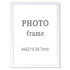 마벨인홈 우드 인테리어 액자 전시 장식 프레임, 화이트, 1개