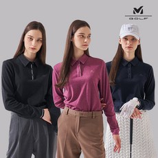 국내매장정품 밀레 여성 티셔츠 [밀레골프]밀레골프 기모카라티 3종 40대 여자 아웃도어여성 여성등산복 밀레여성티셔츠
