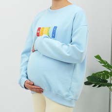 [파격할인] 예비엄마를 위한 데일리 임부복 피셔프라이스 임부복 맨투맨 파랑