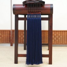 巨匠工廠古琴琴穗 古琴流蘇古琴全套垂墜冰絲琴穗 千絲穗真絲配件 古風, 藏青色, 1個