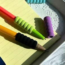 ML 애벌레 펜그립 세트 볼펜홀더, 8p 블랙