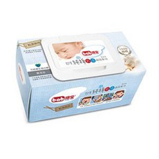 培寶 超厚乾濕兩用巾 加厚純棉材質 溫和呵護寶寶肌膚, 1個, 80個裝, 1g