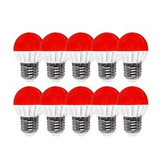 포커스 LED 인치구 미니전구 4W E26 10개입, 적색, 1개