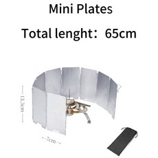알루미늄 합금 가스 스토브 윈드 실드 접이식 스크린 야외 캠핑 버너 방풍 9/10/12 플레이트, 14 Plates, 1개